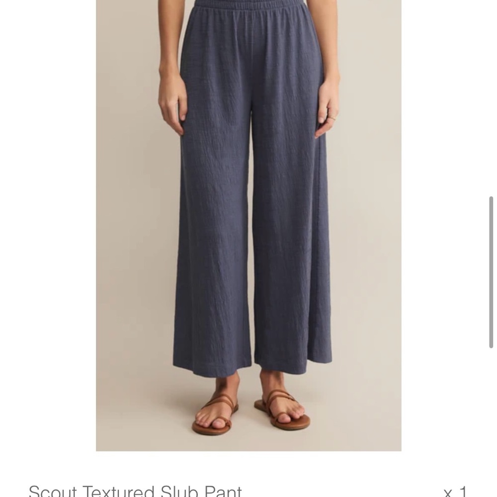Z Supply Women's Scout Slub Pants - Blue size small